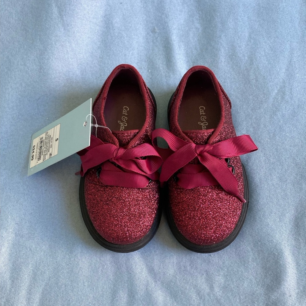 NEW Cat & Jack toddler phoebe sparkly oxford